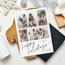 Einfaches Foto Collage Script Happy Holidays Magne Magnetkarte
