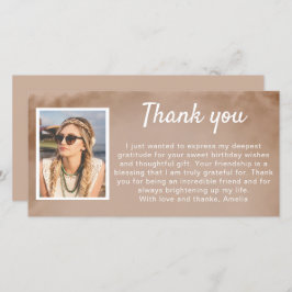 Einfaches Foto Dankeskarte