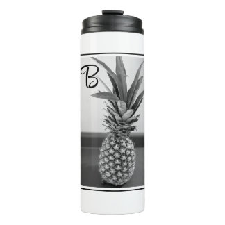 Einfaches Foto einer Ananas mit Single Initial Thermosbecher