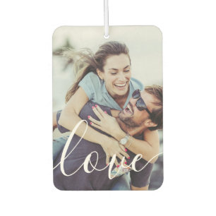 Einfaches Foto Elegante Liebe Script Autolufterfrischer