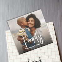 Einfaches Foto Family Calligraphy Script-Overlay