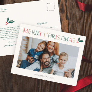 Einfaches Foto Farbige Frohe Weihnachten
