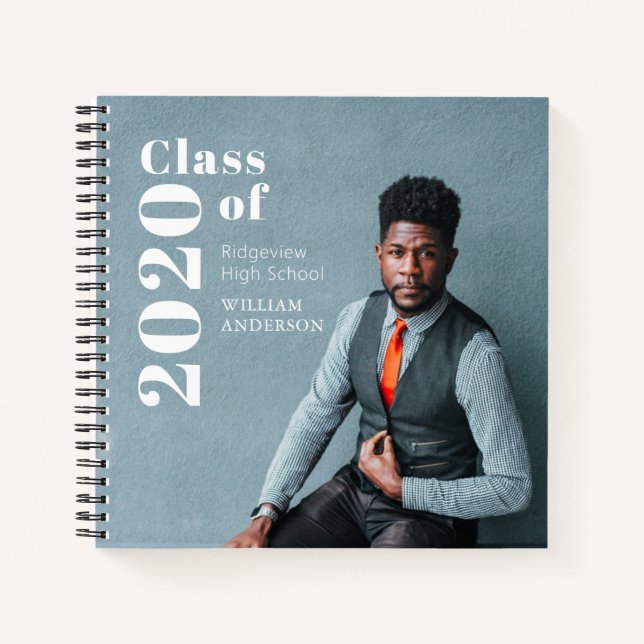 Einfaches Foto Fett Foto Abschluss Notizbuch (Vorderseite)