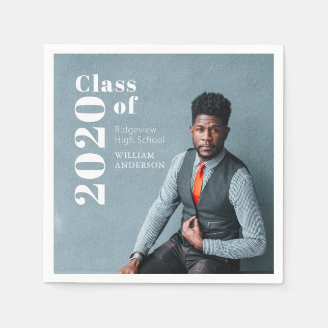 Einfaches Foto Fett Foto Abschluss Paper Serviette (Vorderseite)