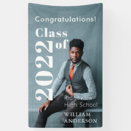 Einfaches Foto Fett Letterings Abschluss Banner