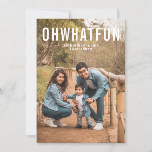 Einfaches Foto frohe Weihnachten Oh, was Spaß