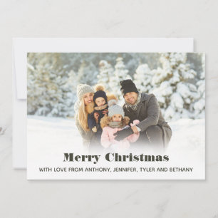 Einfaches Foto Frohe Weihnachtsnachricht Foto Urla Feiertagskarte