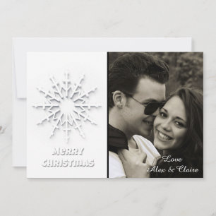 Einfaches Foto für Snowflake Feiertagskarte