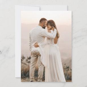 Einfaches Foto für Vellum/Acryl-Hochzeit Einladung