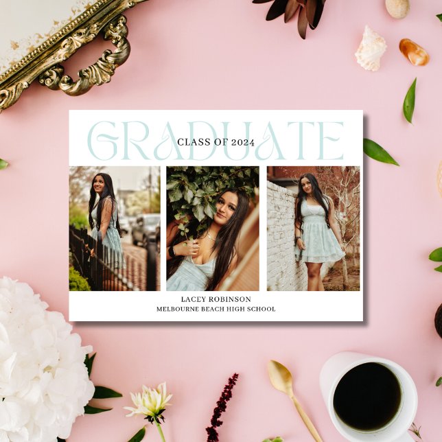 Einfaches Foto Giro del Malcantone Abschluss (Simple Floral Photo Girl High School Graduation)