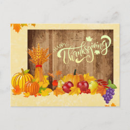 Einfaches Foto Glückwunsch Thanksgiving Food Grüße Postkarte
