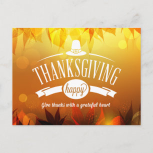 Einfaches Foto Glückwunsch Thanksgiving Grüße Postkarte