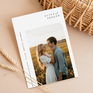 Einfaches Foto Hochzeit   Modernes Minimalistisch Einladung