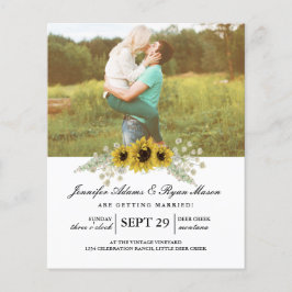 Einfaches Foto Hochzeit Sonnenblumen
