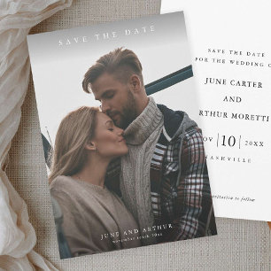 Einfaches Foto Hochzeit speichern Sie das Datum Einladung