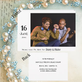 Einfaches Foto Hochzeit speichern Sie das Datum Save The Date