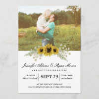 Einfaches Foto Hochzeiten Sonnenblumen