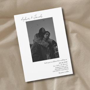 Einfaches Foto Hochzeitsempfang 001 Einladung