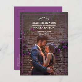 Einfaches Foto Hochzeitssache speichern Sie das Da Ankündigungspostkarte