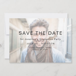 Einfaches Foto Light Overlay 2025 Abschluss Save The Date