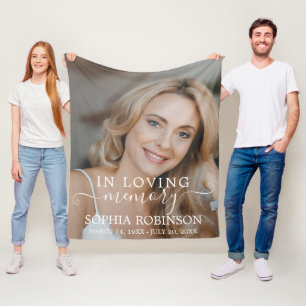 Einfaches Foto Memorial Keepake Fleecedecke