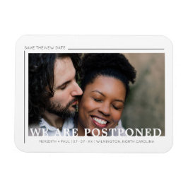 Einfaches Foto Minimalistisch Neues Datum Verspäte Magnet