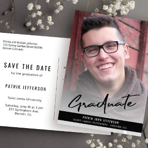 Einfaches Foto mit lässigem Save the Date Ankündigungspostkarte