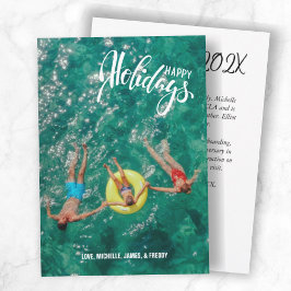 Einfaches Foto mit schriftlicher Begrüßung Feiertagskarte