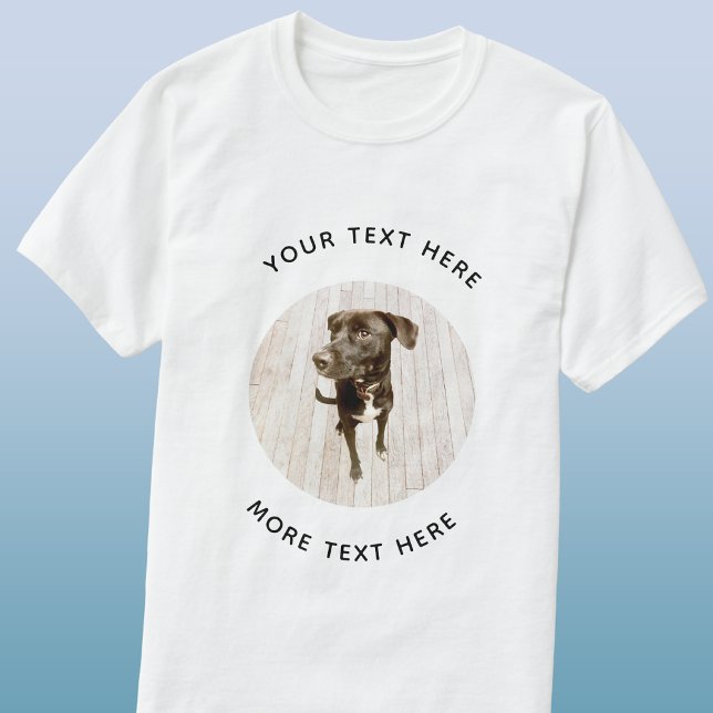 Einfaches Foto mit Text T-Shirt (Von Creator hochgeladen)