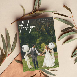 Einfaches Foto Modern Dankeschön Karte