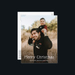 Einfaches Foto Moderne Weihnachten<br><div class="desc">Moderne Weihnachtspostkarte mit einem einfachen Design mit "Frohe Weihnachten" in einem lustigen Serif-Schriftart über Ihrem Lieblings-Foto.</div>