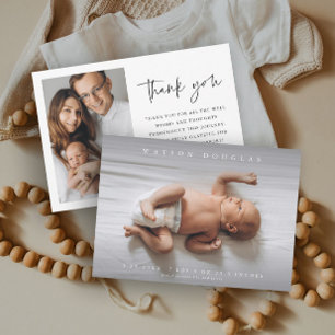 Einfaches Foto Neugeborenes Baby Foto Geburt Ankündigung