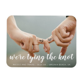 Einfaches Foto Niedliche Nautische Hochzeit Sicher Magnet