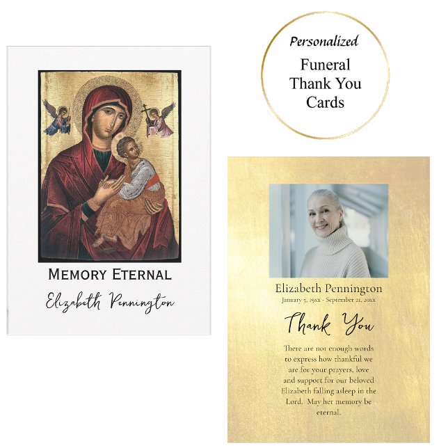 Einfaches Foto Orthodox-Christlich-Gedächtnis Dankeskarte (Von Creator hochgeladen)