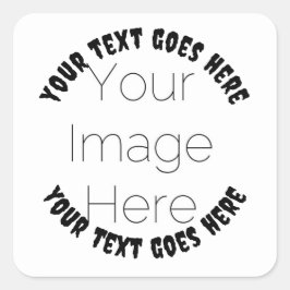 einfaches Foto personalisiert Halloween Quadratischer Aufkleber