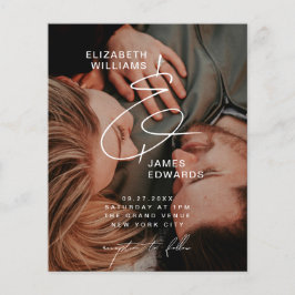 Einfaches Foto preiswerte Hochzeitseinladung Flyer