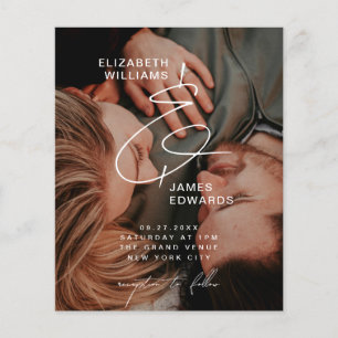 Einfaches Foto preiswerte Hochzeitseinladung Flyer