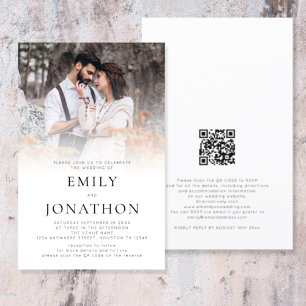 Einfaches Foto QR Code Hochzeitsempfang