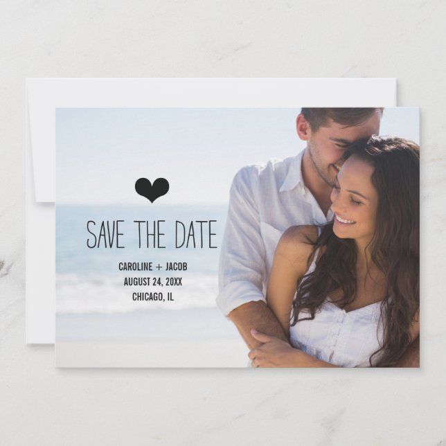 Einfaches Foto Save the Date (Vorderseite)