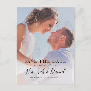 Einfaches Foto Save the Date Einladung Postkarte