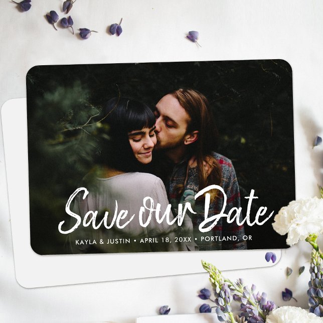 Einfaches Foto Save the Date für Hochzeiten (Von Creator hochgeladen)