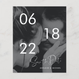 Einfaches Foto Save the Date QR-Kodex Flyer