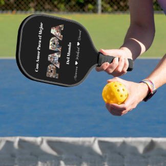 Einfaches Foto Skript Bester Vater je Spanisch Pickleball Schläger