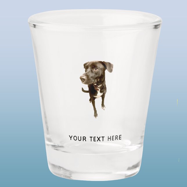 Einfaches Foto und benutzerdefinierter Text Schnapsglas (Fun photo and custom text shot glass)
