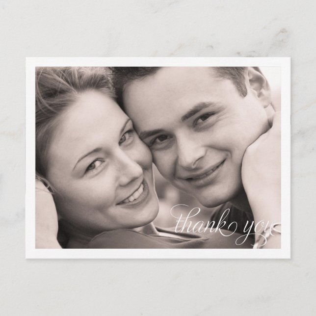 Einfaches Foto Vielen Dank Postkarte (Vorderseite)