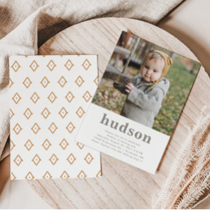 Einfaches Foto zum Geburtstag   MINIMALISTISCH Einladung