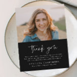 Einfaches Foto zur Beerdigung Postkarte<br><div class="desc">Ein Simple Funeral Memorial Foto danke Ihnen Karte mit handgeschriebenen Skripten danke und minimale Typografie. Klicken Sie auf die Schaltfläche Bearbeiten,  um diese Dankeschön-Vorlage mit Ihren eigenen Details und Foto Ihres Liebsten leicht anpassen.</div>