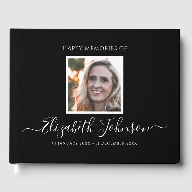 Einfaches Foto zur Gedenkfeier Gästebuch (Vorderseite)