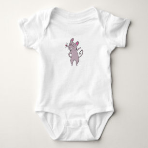 Einfaches freches Maus-Baby-Top Baby Strampler