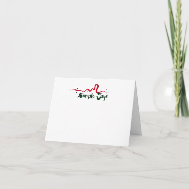 einfaches Freuden notecard Weihnachten (Vorderseite)